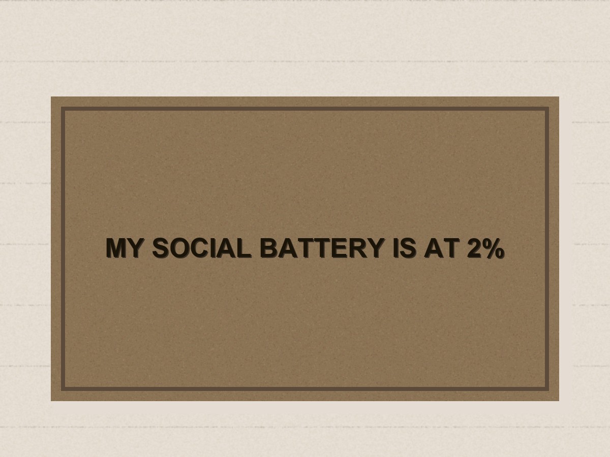 Social Battery doormat