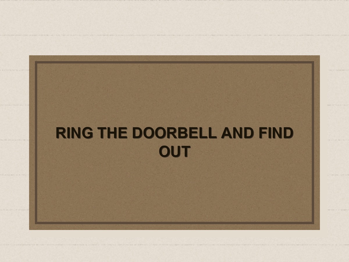 Ring The Doorbell doormat