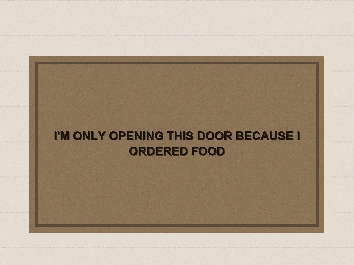 Ordered Food doormat